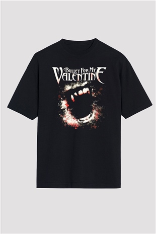 Bullet for My Valentine Siyah Unisex Oversize Tişört T-Shirt