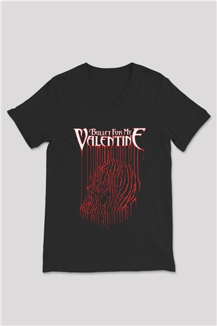 Bullet for My Valentine Siyah Unisex V Yaka Tişört T-Shirt