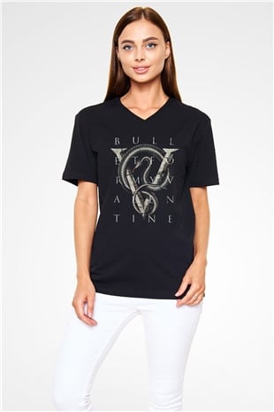 Bullet for My Valentine Siyah Unisex V Yaka Tişört T-Shirt
