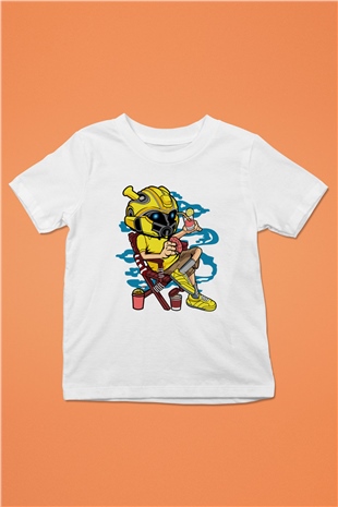 Bumble Bee Holiday Baskılı Unisex Beyaz Çocuk Tişört