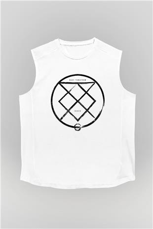 Bury Tomorrow Baskılı Beyaz Unisex Kolsuz Tişört - Tshirt