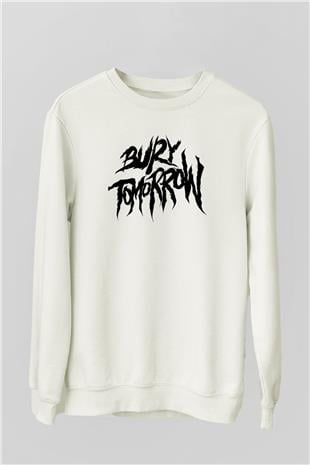 Bury Tomorrow Baskılı Beyaz Unisex Sweatshirt
