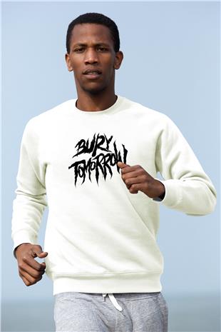 Bury Tomorrow Baskılı Beyaz Unisex Sweatshirt