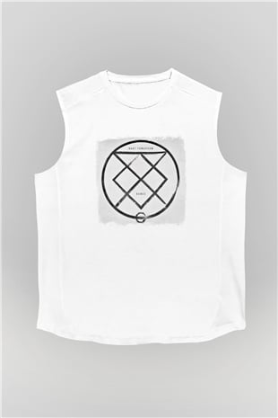 Bury Tomorrow Baskılı Unisex Beyaz Kolsuz Tişört