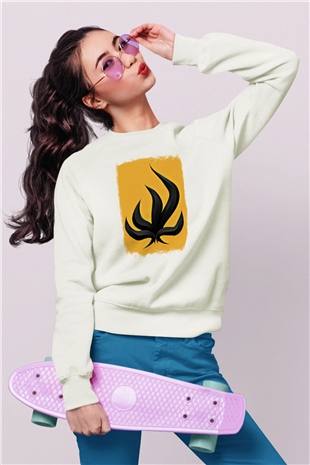Bury Tomorrow Baskılı Unisex Beyaz Sweatshirt