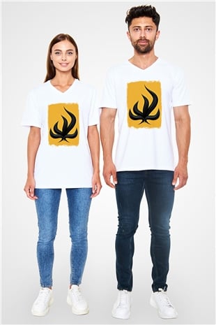 Bury Tomorrow Baskılı Unisex Beyaz V Yaka Tişört