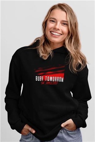 Bury Tomorrow Baskılı Unisex Siyah Kapüşonlu Sweatshirt