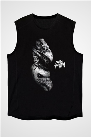 Bury Tomorrow Baskılı Unisex Siyah Kolsuz Tişört - Tshirt