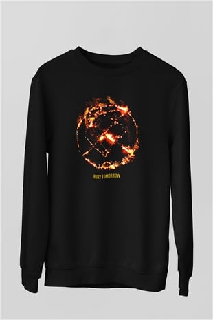 Bury Tomorrow Baskılı Unisex Siyah Sweatshirt