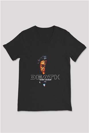 Bury Tomorrow Baskılı Unisex Siyah V Yaka Tişört - Tshirt