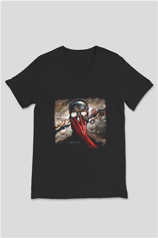 Bury Tomorrow Baskılı Unisex Siyah V Yaka Tişört
