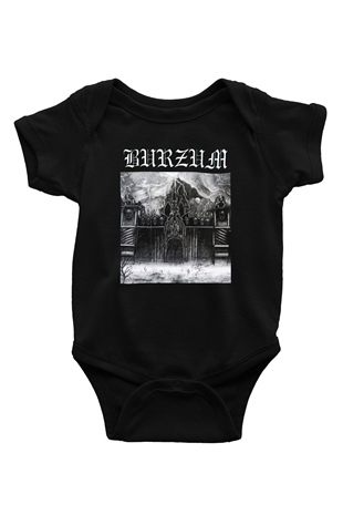 Burzum Baskılı Siyah Bebek Body - Zıbın