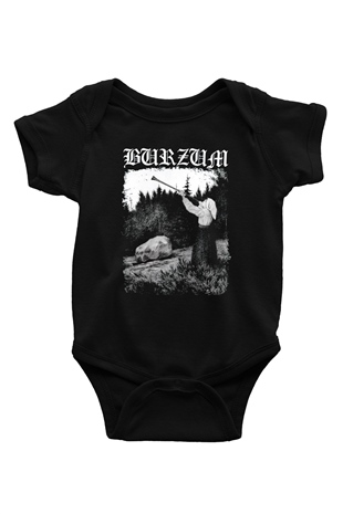 Burzum Baskılı Siyah Bebek Body - Zıbın
