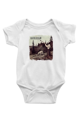 Burzum Baskılı Unisex Beyaz Bebek Body - Zıbın