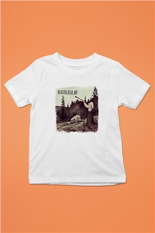 Burzum Baskılı Unisex Beyaz Çocuk Tişört