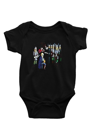 Burzum Baskılı Unisex Siyah Bebek Body - Zıbın