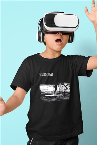 Burzum Baskılı Unisex Siyah Çocuk Tişört