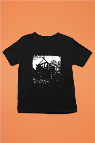Burzum Baskılı Unisex Siyah Çocuk Tişört