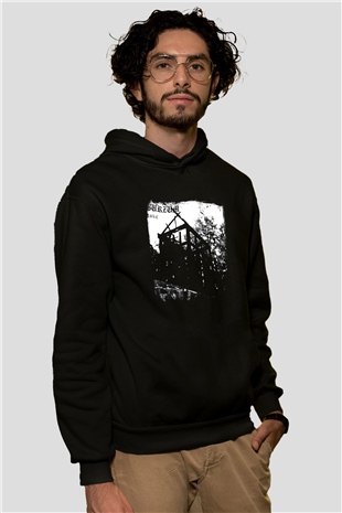 Burzum Baskılı Unisex Siyah Hoodie