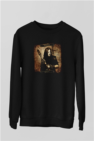 Burzum Baskılı Unisex Siyah Sweatshirt