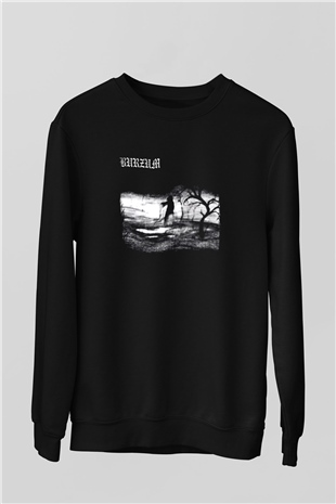 Burzum Baskılı Unisex Siyah Sweatshirt