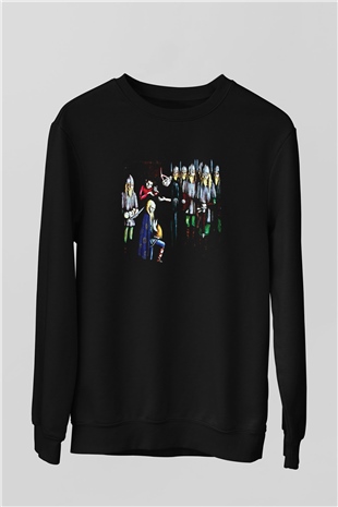 Burzum Baskılı Unisex Siyah Sweatshirt