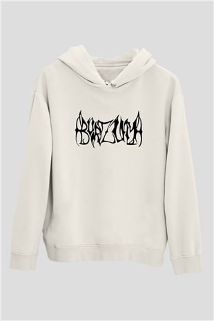 Burzum Beyaz Unisex Kapşonlu Sweatshirt