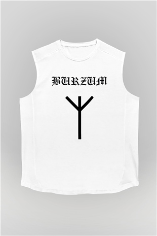 Burzum Beyaz Unisex Kolsuz Tişört