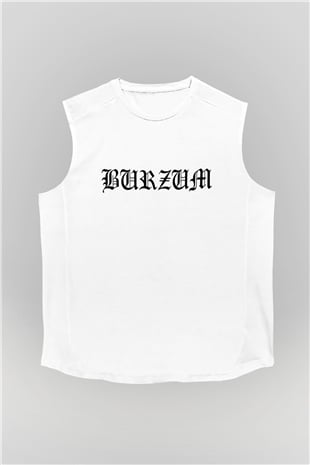 Burzum Beyaz Unisex Kolsuz Tişört