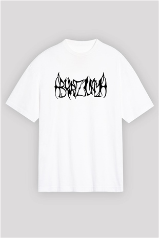 Burzum Beyaz Unisex Oversize Tişört T-Shirt