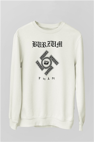 Burzum Beyaz Unisex Sweatshirt