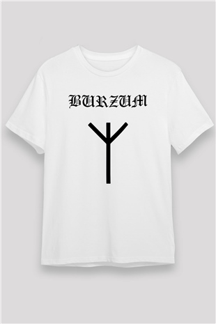 Burzum Beyaz Unisex Tişört T-Shirt - TişörtFabrikası