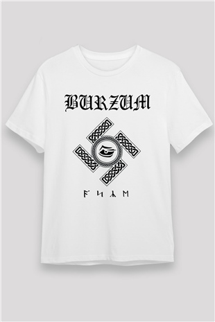 Burzum Beyaz Unisex Tişört T-Shirt - TişörtFabrikası