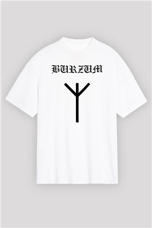 Burzum Beyaz Oversize Tişört Oversize T-shirt - TişörtFabrikası