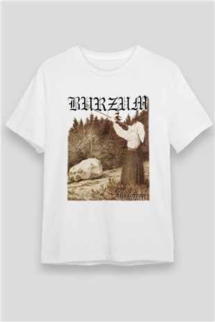 Burzum Beyaz Unisex Tişört T-Shirt - TişörtFabrikası