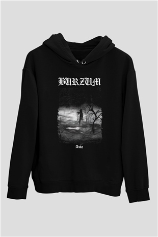 Burzum Siyah Unisex Kapüşonlu Sweatshirt