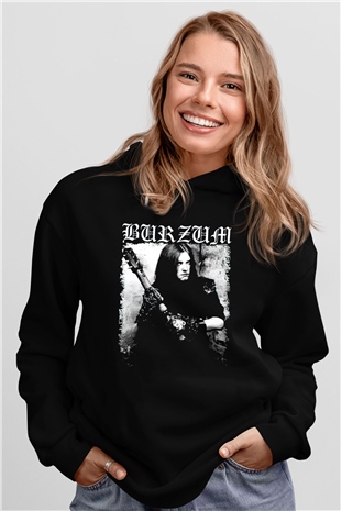 Burzum Siyah Unisex Kapüşonlu Sweatshirt