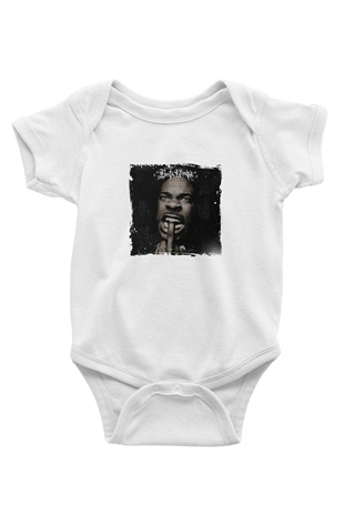Busta Rhymes Baskılı Unisex Beyaz Bebek Body - Zıbın