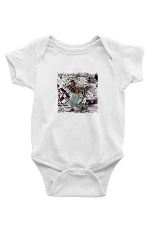 Busta Rhymes Baskılı Unisex Beyaz Bebek Body - Zıbın