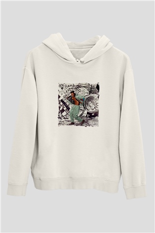 Busta Rhymes Baskılı Unisex Beyaz Kapüşonlu Sweatshirt