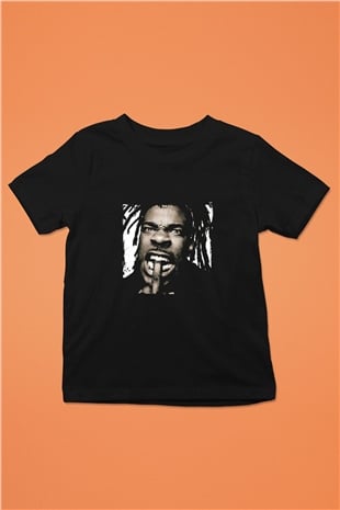 Busta Rhymes Baskılı Unisex Siyah Çocuk Tişört