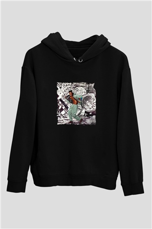 Busta Rhymes Baskılı Unisex Siyah Hoodie