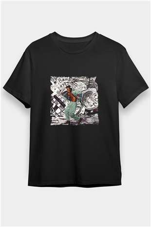 Busta Rhymes Baskılı Unisex Siyah Tişört
