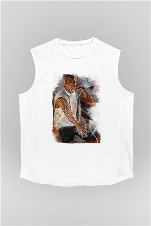 Busta Rhymes Beyaz Unisex Kolsuz Tişört