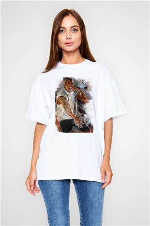 Busta Rhymes Beyaz Oversize Tişört Oversize T-shirt - TişörtFabrikası