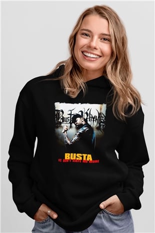 Busta Rhymes Siyah Unisex Kapüşonlu Sweatshirt