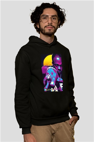 Busta Rhymes Siyah Unisex Kapüşonlu Sweatshirt
