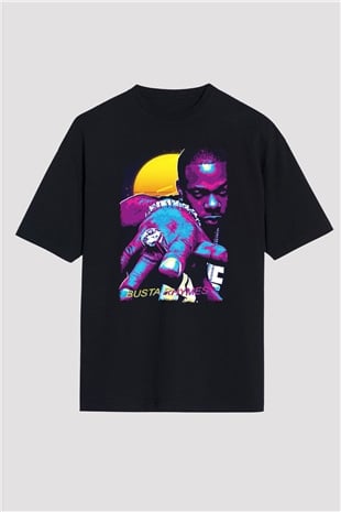 Busta Rhymes Siyah Oversize Tişört Oversize T-shirt - TişörtFabrikası