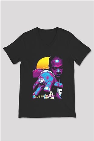 Busta Rhymes Siyah Unisex V Yaka Tişört
