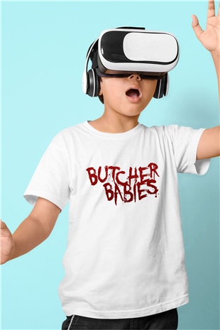 Butcher Babies Beyaz Unisex Çocuk Tişört